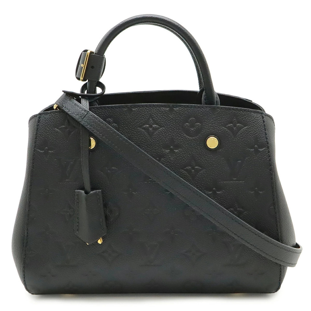 LOUIS VUITTON Monogram Empreinte Montaigne 2way Shoulder Bag Noir Black